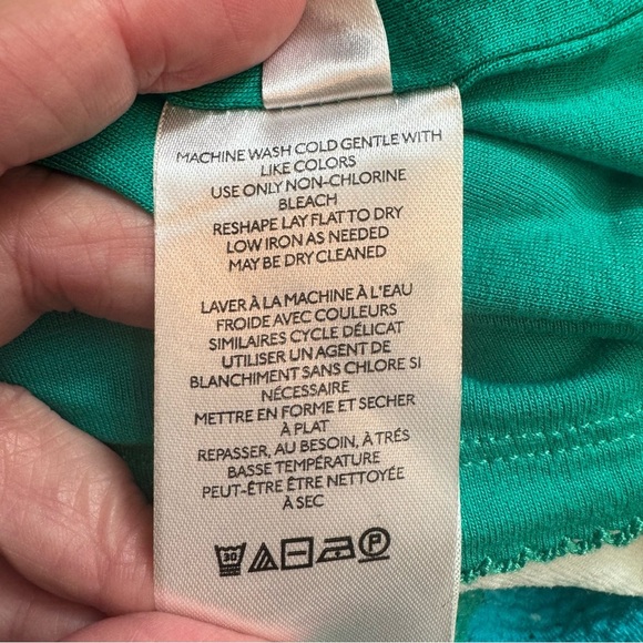 ANTHROPOLOGIE MAEVE Slim Knit Mini Skirt • Rainbow Colorful Tropical Bird - Picture 7 of 9